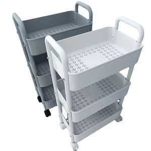 Carrito de almacenamiento con ruedas de varios niveles para cocina, baño, dormitorio, con ruedas, fácil limpieza, material PP 432582173247 - Product Image 5