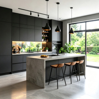 Armoires de cuisine sur mesure, fabricant de meubles de cuisine modernes, solutions d'armoires OEM pour projets commerciaux