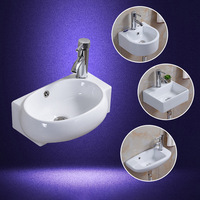 Bassin en céramique mural de petite taille pour espaces étroits pour mini balcon appartement toilettes robinets de lavabo simples pour évier domestique