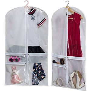 Sac de rangement pour costumes de danse pour enfants, housse de protection pour vêtements avec fermeture éclair pour costumes de femmes et filles, sacs de voyage suspendus - Product Image 1