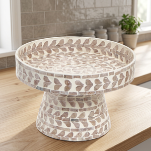 Soporte para Pastel de Bambú con Nácar para Mesa de Postres de Ramadán y Eid, Hecho a Mano, No Tóxico, Ecológico, Artesanía de Concha, Vietnam - Product Image 3