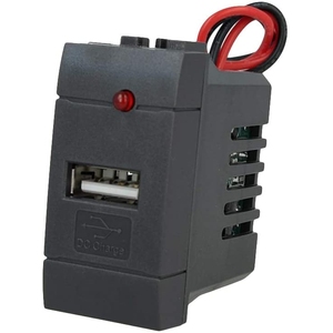 Adattatore USB Charger modulo 5V 1A nero Comp Bticino Living International SD81750 - Product Image 1