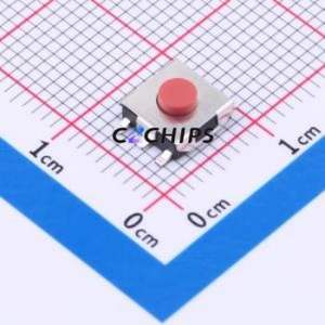 TS-1080W-A3B3-D2 Tactile Switch SMD Switch Single Pole Single Throw Round Button 2.5N Vertical Mount - Product Image 1