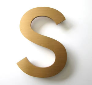 Lettres de l'alphabet <span class=keywords><strong>en</strong></span> acier inoxydable peintes sur mesure BOYANG, non éclairées, pour les entreprises et les écoles, montage mural - Product Image 4