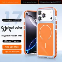 Étuis de téléphone portable magnétiques Orange mat de haute qualité pour iPhone 17 Pro Max 17 étuis antichoc d'amélioration de pare-chocs de cadre d'air