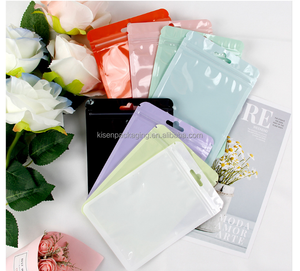 Stock 6*10cm Sachet refermable pour macarons, auto-scellant, mini sac ziplock, membrane perlée colorée, impression en gravure pour accessoires de mode - Product Image 3