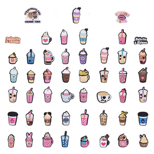 HY Venta al por mayor: Set de dijes de PVC <span class=keywords><strong>personalizados</strong></span> para zapatos y bolsos, con diseños de tazas, latte y citas - Product Image 1