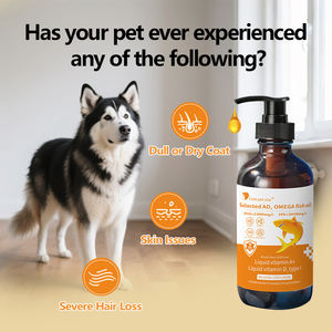 Huile de saumon d'Alaska sauvage pour chiens Supplément de soins de santé naturel pour animaux de compagnie Friandises nutritionnelles <span class=keywords><strong>Omega</strong></span> 3 Huile de poisson aux acides gras - Product Image 2