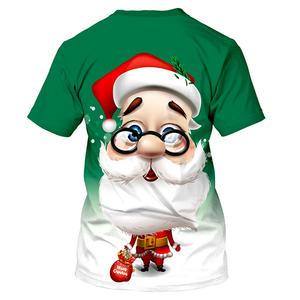 Fitspi Christmas Men <strong>T</strong> <strong>Shirt</strong> 3D Print Funny Santa Claus Cosplay Fashion Tshirt <strong>Xmas</strong> Holiday New Year Party Clothes - Product Image 4