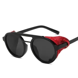 Da Màu Đỏ Punk Thanh Đôi vòng retro multicrome lunettes-Soleil cổ điển tembos người đàn ông chất lượng tốt nhất Kính mát