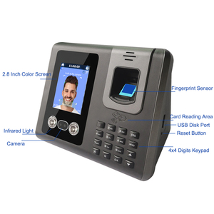 WiFi Cloud 2000mAh Battery Face Time Attendance Machine System <strong>Fingerprint</strong> Employee Electronic Time <strong>Clock</strong> Management System - Product Image 2