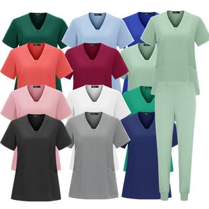 ชุดยูนิฟอร์มผ่าตัดสำหรับผู้หญิงชุดขัดตัวสำหรับพยาบาลทางการแพทย์ชุดขัดตัวสำหรับสปาในร้านเสริมสวย - Product Image 1