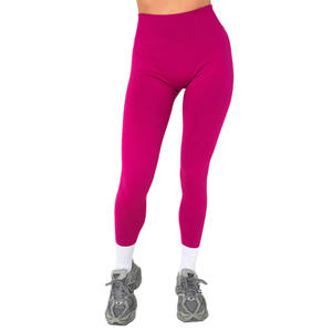Leggings de Yoga con Cintura en V sin Costuras, Alta Elasticidad, Color Sólido, Ajuste Ceñido, Pantalones Deportivos para Mujer, Ropa de Fitness - Product Image 2