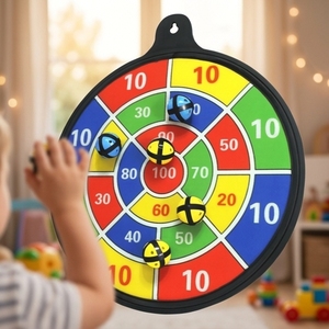 Juego de Dardos Seguro para Niños Pequeños, Personalizable, Ligero, Lavable, 6 Dardos, 6 Pelotas Adhesivas - Product Image 1
