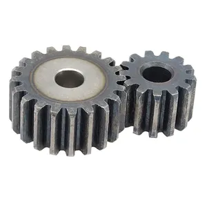 Customized Efficient 20Crmnti Straight Cut Large Mod 1 2.5 1.25 Module Hex Bore Double Spur Gear