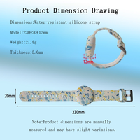 Étui de protection pour enfants Air Tag-Tracker GPS et dragonne en bracelet en silicone durable en caoutchouc