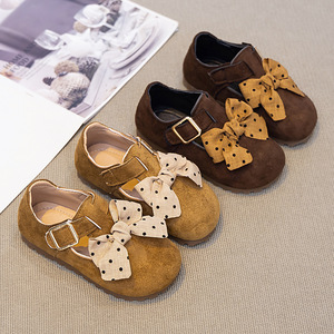 <span class=keywords><strong>Stivaletti</strong></span> Mary Jane retrò in pelle scamosciata per bambine, con fiocco, suola morbida antiscivolo, chiusura in velcro, traspiranti e leggeri, per l'autunno - Product Image 3