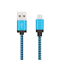 Câble de données Micro USB tressé en nylon 3A à charge rapide de haute qualité, logo OEM, 1m/2m, pour téléphone portable et ordinateur