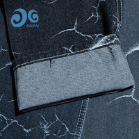 Expédition immédiate, directement de l'usine : Tissu denim jacquard noir effet déchiré pour vêtements streetwear punk pour garçons et filles, vestes