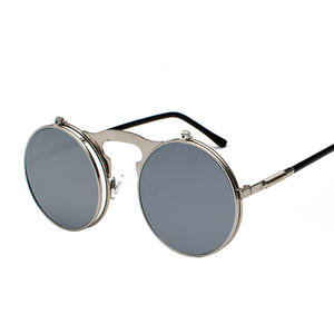 Lunettes <span class=keywords><strong>de</strong></span> soleil polarisées à monture ronde unisexe pour hommes et femmes, style vintage tendance <span class=keywords><strong>de</strong></span> luxe 2026, lunettes personnalisables avec logo - Product Image 6