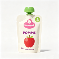 Pochettes à bec verseur personnalisées sans BPA avec fond autoportant pour aliments pour bébés, smoothies, jus, et emballage liquide rechargeable