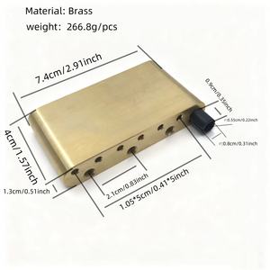 Wholesale Single-Pickup Tremolo System Electric <b>Guitar</b> Bridge Base - Stable Vibrato, Universal Fit, High Conductivity - Product Image 3