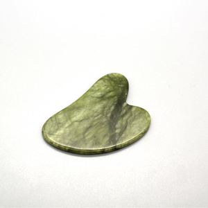 Cadeaux de fête-Outils faciaux Gua Sha Pierre de jade en acier inoxydable pour l'acupuncture corporelle Soulage les tensions musculaires Réduit les poches - Product Image 2