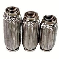 Bellows Knalpot Mesin Fleksibel Tahan Suhu Tinggi untuk Truk Bensin Diesel, Konverter Resonator untuk Sistem
