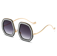 Lunettes de soleil pour femmes, marque de diamant, lunettes de soleil graduelles pour dames, lunettes de soleil pour femmes avec strass