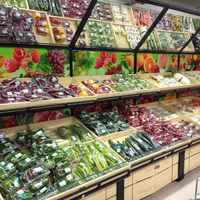 Supermarkt Winkel Kruidenierswinkel Groente En Fruit Muur Display Planken Voor Winkel Verkoop Vers Fruit En Groenten