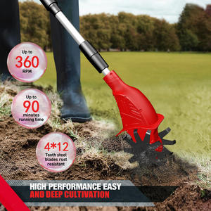 Nouveau micro-cultivateur portatif à batterie au lithium en fibre de verre pour l'agriculture, le semis, le désherbage et le retournement du sol, petite houe électrique domestique - Product Image 2