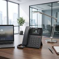 Téléphone IP Gigabit Fanvil V60G avec écran couleur HD 2,4 pouces, PoE, conférence 6 voies, 6 touches DSS EHS, 4 lignes SIP, voix HD, double stack
