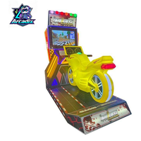 Machine de jeu de course de motos à monnayeur, simulateur de course moto, machine de jeu vidéo d'arcade avec distribution de tickets, à vendre