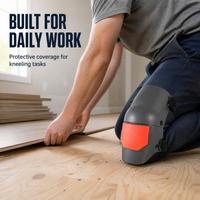Genouillères pour travaux de pose de carrelage, coque rigide, coussin épais, antidérapantes, sangles flexibles, professionnelles