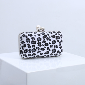 Womens Leopard Dinner Purse Wedding <strong>Bridal</strong> Party <strong>Bag</strong> Messenger PU Leather Evening <strong>Clutch</strong> <strong>Bags</strong> - Product Image 2