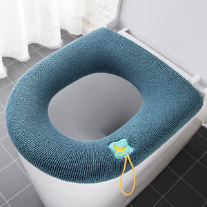 <b>Bathroom</b> Toilet Seat Cover Universal Plush Toilet Cushion Household Warm Soft Thicken Toilet Seat Cover Warmer Closestool <b>Mat</b> - Product Image 2