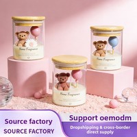 Bougie en cire de soja aromathérapeutique Daisy Bear, faite à la main, cadeau d'anniversaire et décoration d'intérieur