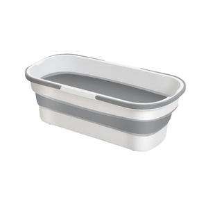 Seau pliant portable pour vadrouille domestique grande poulie rectangulaire en silicone pour le stockage transfrontalier en matière plastique - Product Image 5