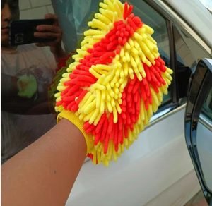 Mitaine de lavage de voiture en microfibre Gant en <span class=keywords><strong>chenil</strong></span> coloré <span class=keywords><strong>double</strong></span> face doux pour lavage de voiture - Product Image 6