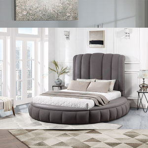 PZCN HOME Cadre de <span class=keywords><strong>Lit</strong></span> Plateforme avec Rangement en Velours Blanc Neige 160*200 Taille King/Queen pour Chambre et Hôtel - Product Image 3