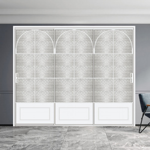 Nueva puerta <span class=keywords><strong>corredera</strong></span> Puerta de partición de vidrio para cocina sala de estar y balcón riel colgante puerta <span class=keywords><strong>corredera</strong></span> - Product Image 4