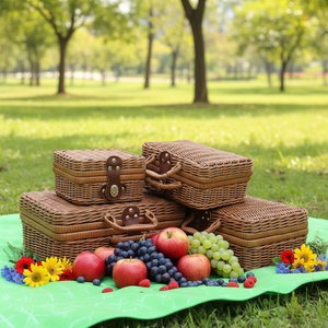 Nuovo Arrivo: Cesto da Picnic Vintage <span class=keywords><strong>per</strong></span> Vino e <span class=keywords><strong>Pane</strong></span>, Cesto in Rattan PP di Alta Qualità <span class=keywords><strong>per</strong></span> Organizzazione Domestica, Fornitore all'Ingrosso - Product Image 2