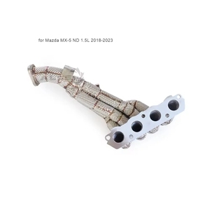 Colector de escape de alto rendimiento para <span class=keywords><strong>Mazda</strong></span> <span class=keywords><strong>MX</strong></span>-<span class=keywords><strong>5</strong></span> Miata ND <span class=keywords><strong>RF</strong></span> 1.5L 5RC <span class=keywords><strong>2018</strong></span>-2023, modificación de tubo de escape para coche, soldado con TIG - Product Image 6