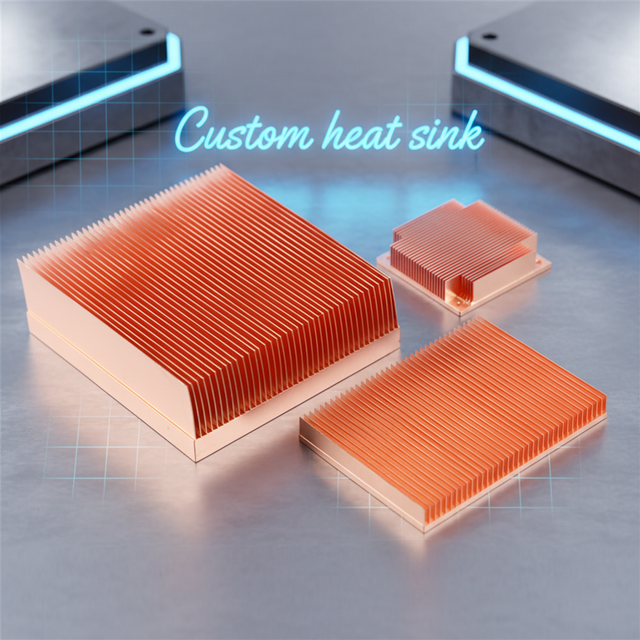 Custom Copper Aluminum Composite Heat Sink 132x60mm Thermal Silicone Pad Superior Thermal Conductivity Cutting Welding