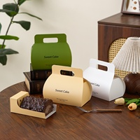 Boîte à gâteau roulé portable pliable de haute qualité avec doublure, emballage cadeau écologique pour mousse au chocolat, boîte vide en gros