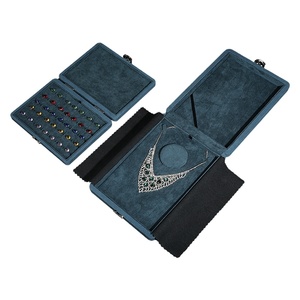 Caja de Joyería de Microfibra de Lujo Personalizada Weimei, Caja para Collar de Perlas, Caja para Collar Grande - Product Image 1