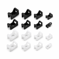 Support de fixation pour serre-câbles de type selle en nylon, support de fixation blanc/noir pour la gestion des câbles