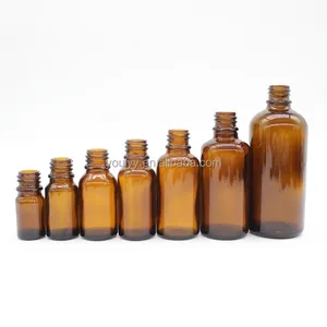 Vial Glass Bottle 100ml 5ml 10ml 15ml 20ml 30ml 50ml 100ml Amber Brown Essential Oil Screw Glass Vials Glass Molded Bottle