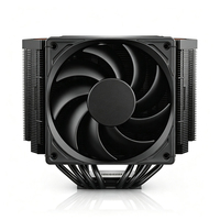 Refroidisseur d'air CPU Speedy Noir, 6 caloducs, ventilateurs à double roulement à billes, base en cuivre soudée, 80 CFM, compatible avec les boîtiers d'ordinateur