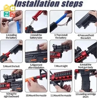 CZ M416 Blaster Électrique à Billes de Gel 70CM Double Mode Auto Portée de 14 Mètres Rechargeable Automatique pour Jeu de Tir;M416 Blaster à Gel